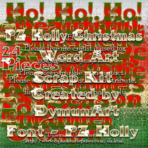 PZ Holly Christmas Scrap Kit