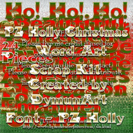 PZ Holly Christmas Scrap Kit - Click for larger view