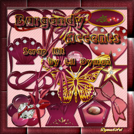 Burgundy Accents Scrap Kit - Click for larger view